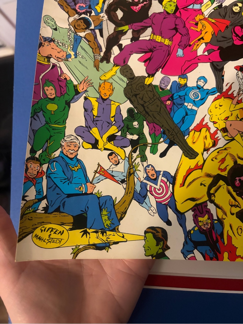 Vintage 1983 DC Comic Book legion of super heroes Character Collage Poster - Picture 5 of 11